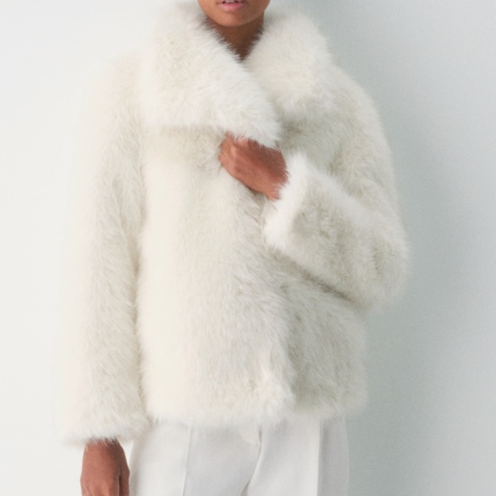 ShopEvelynne White Faux Fur Jacket
